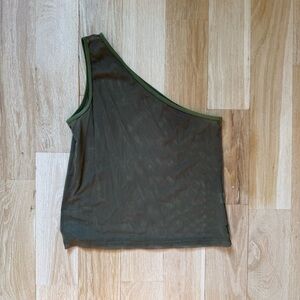 Marc Jacob’s Heaven One-Shoulder Mesh Top